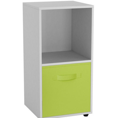 Urbn-Living WhiteGreen2-Cube Shelving Unit With Inserts from B&Q