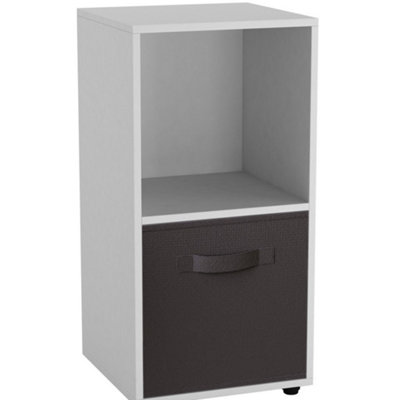 Urbn-Living WhiteBlack2-Cube Shelving Unit With Inserts from B&Q