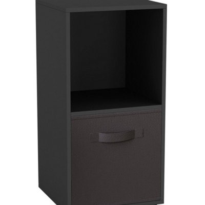 Urbn-Living BlackBlack2-Cube Shelving Unit With Inserts from B&Q