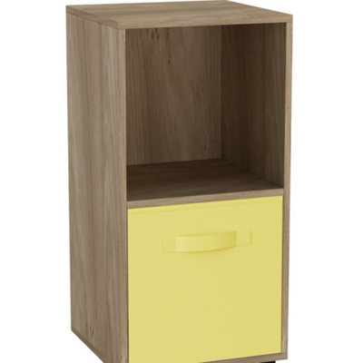 Urbn-Living OakYellow2-Cube Shelving Unit With Inserts from B&Q