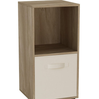 Urbn-Living OakCream2-Cube Shelving Unit With Inserts from B&Q