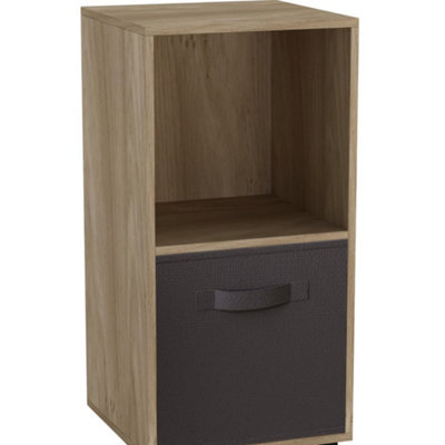 Urbn-Living OakBlack2-Cube Shelving Unit With Inserts from B&Q