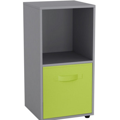 Urbn-Living GreyGreen2-Cube Shelving Unit With Inserts from B&Q