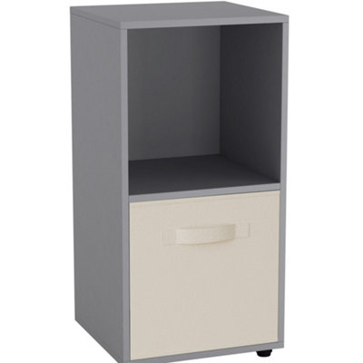 Urbn-Living GreyCream2-Cube Shelving Unit With Inserts from B&Q