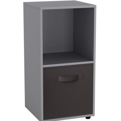 Urbn-Living GreyBlack2-Cube Shelving Unit With Inserts from B&Q