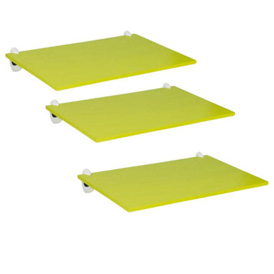 Urbn-Living GreenSet Of 3Modern Slimline Floating Shelves With Screws & Shelf Clip from B&Q