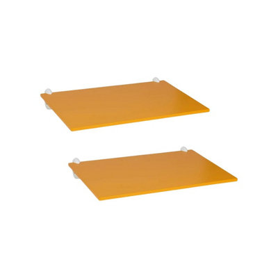 Urbn-Living OrangeSet Of 2Modern Slimline Floating Shelves With Screws & Shelf Clip from B&Q