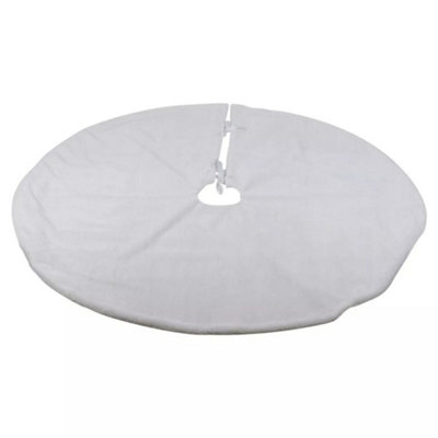 Urbn-Living White Fluffy120Cm Santa & Reindeer Christmas Tree Skirt from B&Q