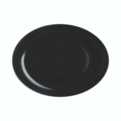 Urbn-Living BlackLuminarc Opal Glass Oval Dish from B&Q