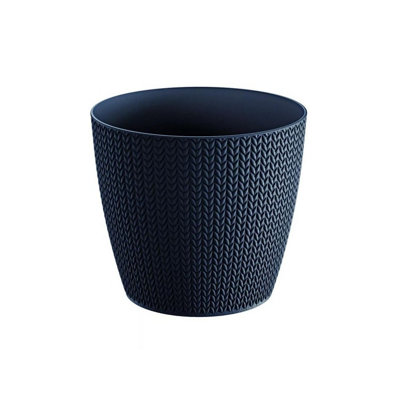 Urbn-Living BlackSet Of 1Wheaty Round Flower Pot13.8X15.7X15.7Cm from B&Q