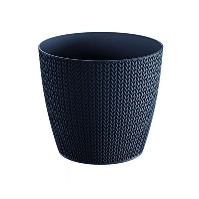 Urbn-Living BlackSet Of 1Wheaty Round Flower Pot16.7X18.9X18.9Cm from B&Q