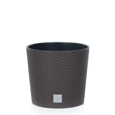 Urbn-Living BrownSet Of 120Cm Rato Round Low Rattan Planters from B&Q