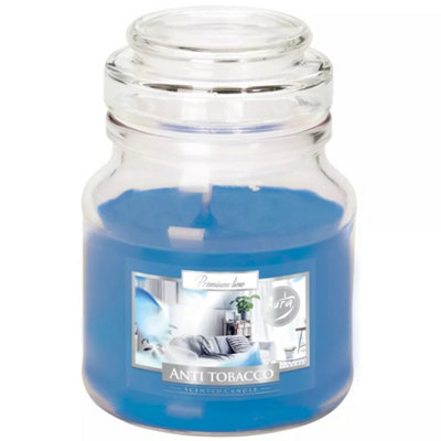 B&Q -  Anti TabbacoGlass Jar Scented Candle With Lid