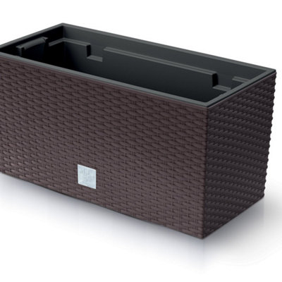 Urbn-Living Umber40 Cm Rato Case Rattan Flower Planter from B&Q