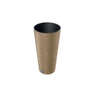 Urbn-Living BrownFuru Eco Slim Tall Wood Flower Pot25X48X48 Cm from B&Q