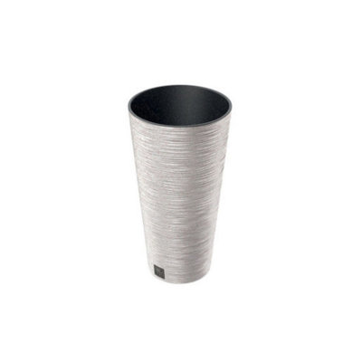 Urbn-Living WhiteFuru Eco Slim Tall Wood Flower Pot25X48X48 Cm from B&Q