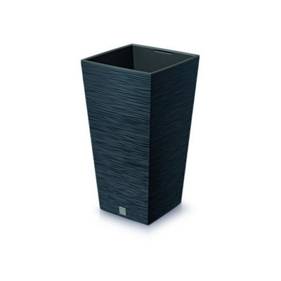 Urbn-Living BlackFuru Square Tall Planters With Inserts38X20X20 Cm from B&Q