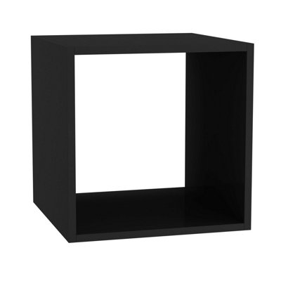 Urbn-Living BlackSingle Cube Shelving Unit from B&Q