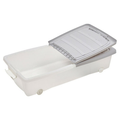 Urbn-Living Grey40L Large Storage Box With Wheeled Lids from B&Q