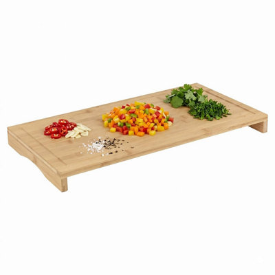 Urbn-Living Large Solid Bamboo Chopping Board With Integrated Juice Groove from B&Q