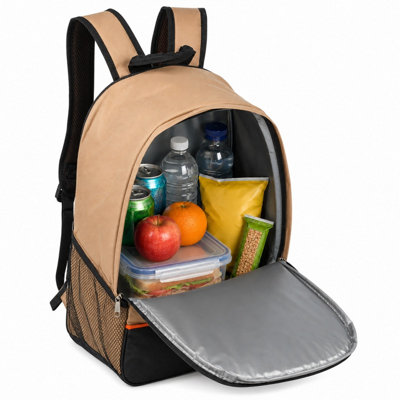 Urbn-Living Urbnliving 20L Thermal Insulated Cooler Backpack With Leak-Proof LiningBrown from B&Q
