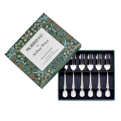 Morris & Co By Arthur Price Blackthorn Box Of 6 Pastry Forks from B&Q