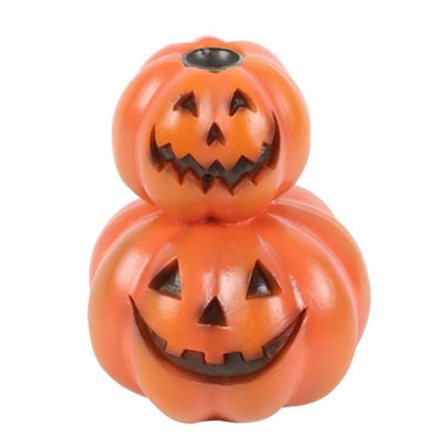  - Something Different Stacked Pumpkins Backflow Incense Burner Orange (One Size)
