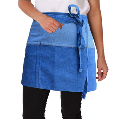 Dennys Unisex Adult Heavyweight Money Pocket Short Apron Blue (One Size) from B&Q