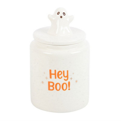 Something Different Hey Boo Ghost Jar White (One Size) from B&Q