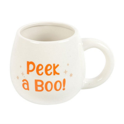  - Something Different Peek A Boo Rounded Peakaboo Mug White/orange (One Size)
