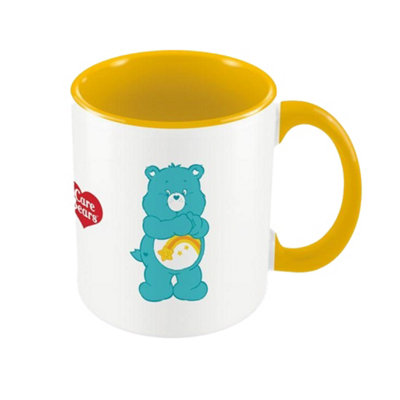 B&Q White/Yellow/Blue Care Bears Make A Wish Inner Two Tone Wish Bear Mug (One ) 325Ml