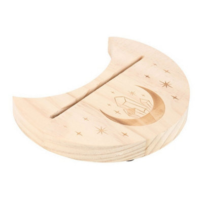 Something Different Crystal & Crescent Moon Tarot Card Stand Natural (One Size) from B&Q