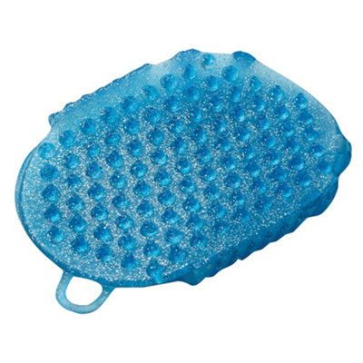 Roma Glitter Double Sided Horse Mage Mitt Blue (One Size) from B&Q