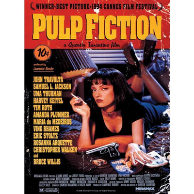 Pulp Fiction Cover Canvas Print Multicoloured (50Cm X 40Cm) from B&Q