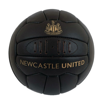 Newcastle United Fc Heritage Retro Leather Mini Football Black/gold (1) from B&Q