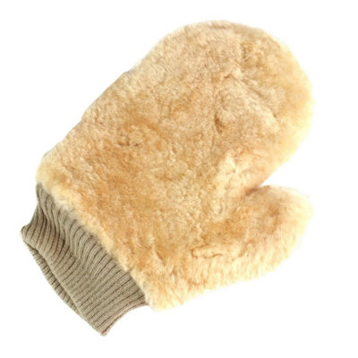 Eastern Counties Leather Sheepskin Polishing Mitten Beige (One Size) from B&Q