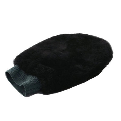Eastern Counties Leather Sheepskin Polishing Mitten Black (One Size) from B&Q