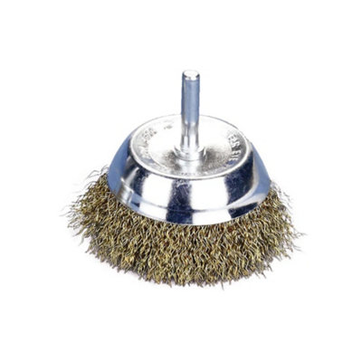 Surfacemaster Br Cup Brush Brown/silver (76mm) from B&Q