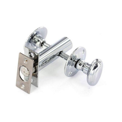 B&Q Securit Chrome Latch (60Mm) Silver
