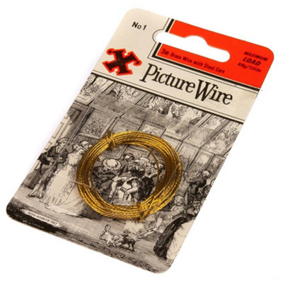 X Br Picture Wire Golden Yellow (One Size) from B&Q