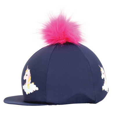Little Rider Childrens/kids Unicorn Hat Cover Navy/pink (One Size) from B&Q