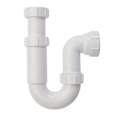 B&Q White Make Telescopic P Trap (One Size)