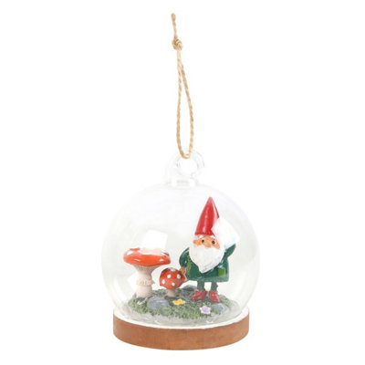  - Something Different Gl Gnome Hanging Decoration Green/red/clear (One Size)
