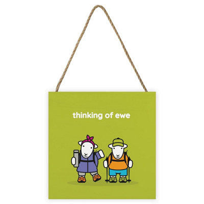 Herdy Thinking Of Ewe Plaque Green (20Cm X 20Cm X 2.7Cm) from B&Q