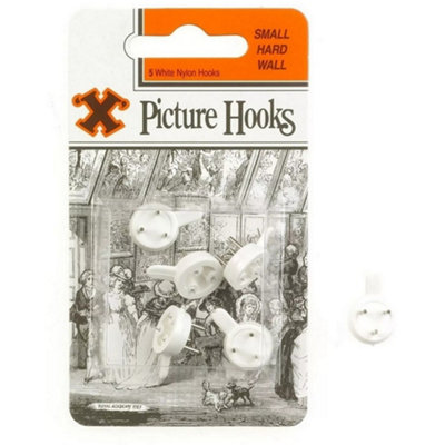 X Hardwall Hanging Hooks (Pack Of 5) White (S) from B&Q