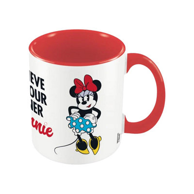 Disney Bow Minnie Mouse Mug White/red (One Size) from B&Q