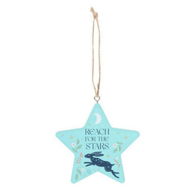B&Q Blue Something Different Reach For The Stars Hare Hanging Decoration (One ) 9.3Cm