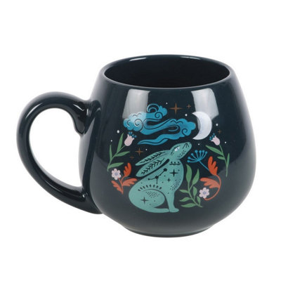 Something Different Midnight Hare Rounded Mug Black (One Size) from B&Q
