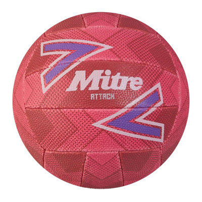 Mitre Attack Netball Pink/purple/white (4) from B&Q