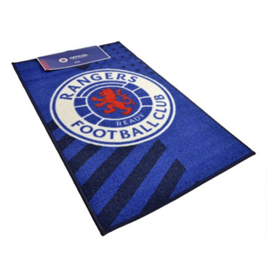  - Rangers Fc Crest Rug Royal Blue/white (One Size)